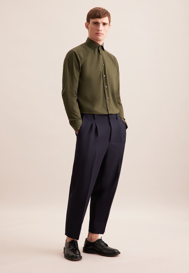 Regular Business Hemd Uni in Grün |  Seidensticker Onlineshop