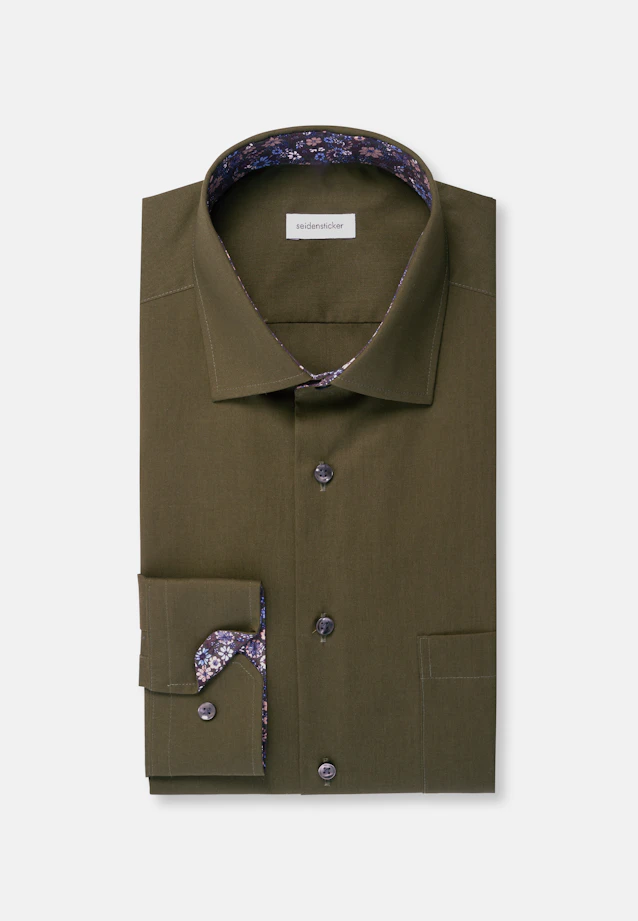 Regular Chemise d'affaires Uni in Vert |  Seidensticker Onlineshop