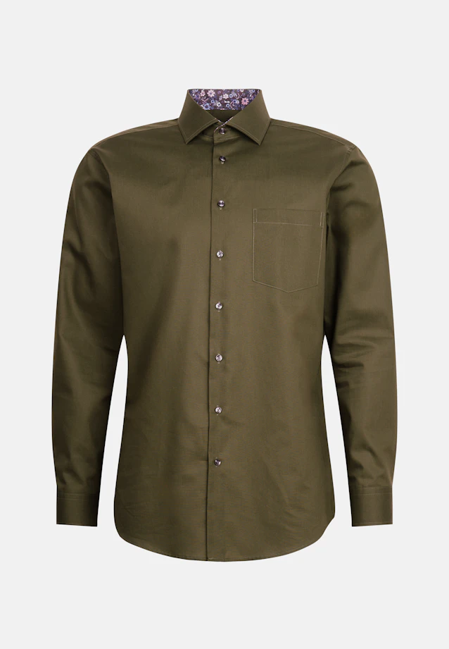 Regular Chemise d'affaires Uni in Vert |  Seidensticker Onlineshop