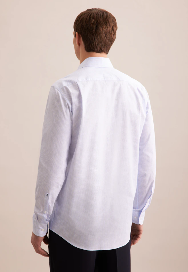 Regular Business shirt Print in Light Blue | Seidensticker online shop