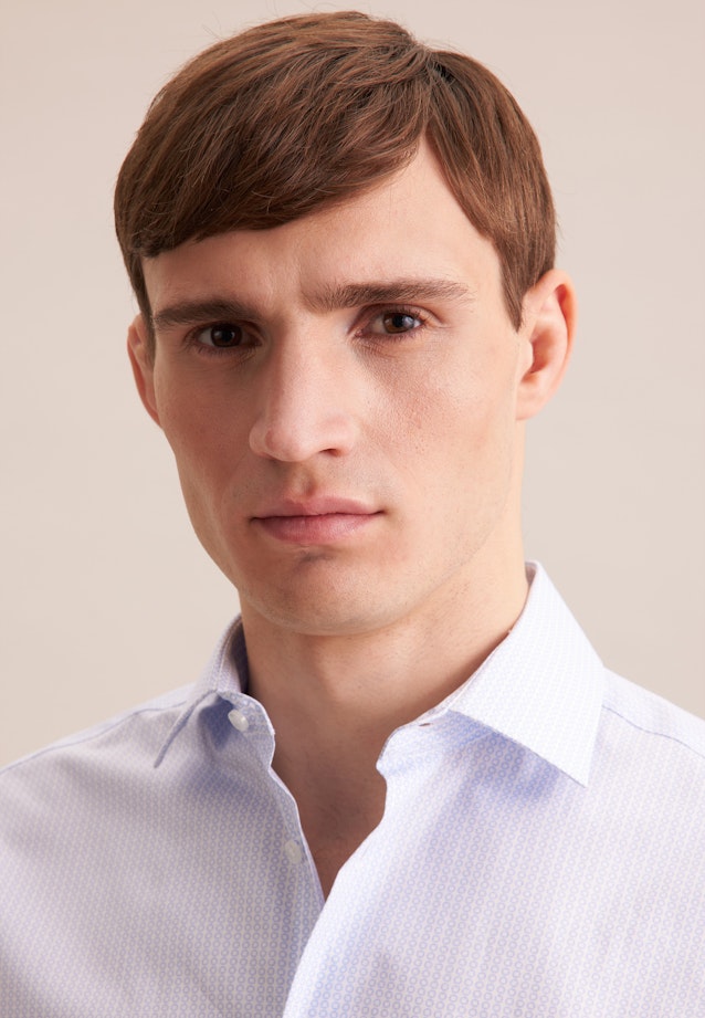 Regular Business shirt Print in Light Blue |  Seidensticker Onlineshop