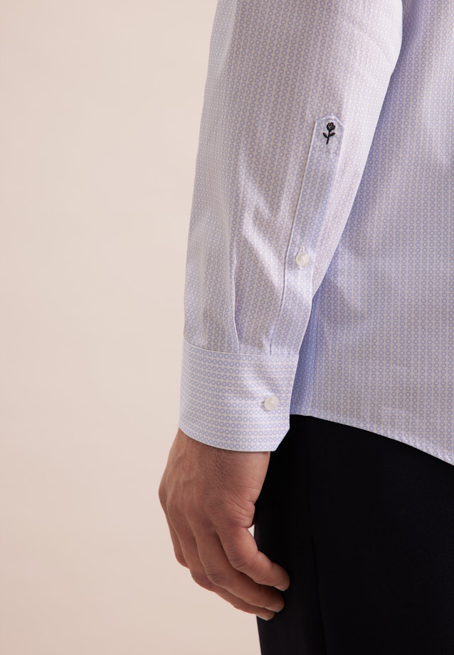 Regular Business shirt Print in Light Blue |  Seidensticker Onlineshop
