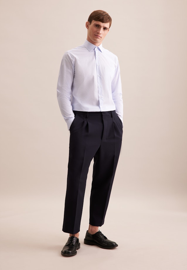 Regular Business shirt Print in Light Blue |  Seidensticker Onlineshop