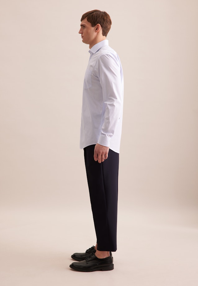 Regular Business shirt Print in Light Blue |  Seidensticker Onlineshop