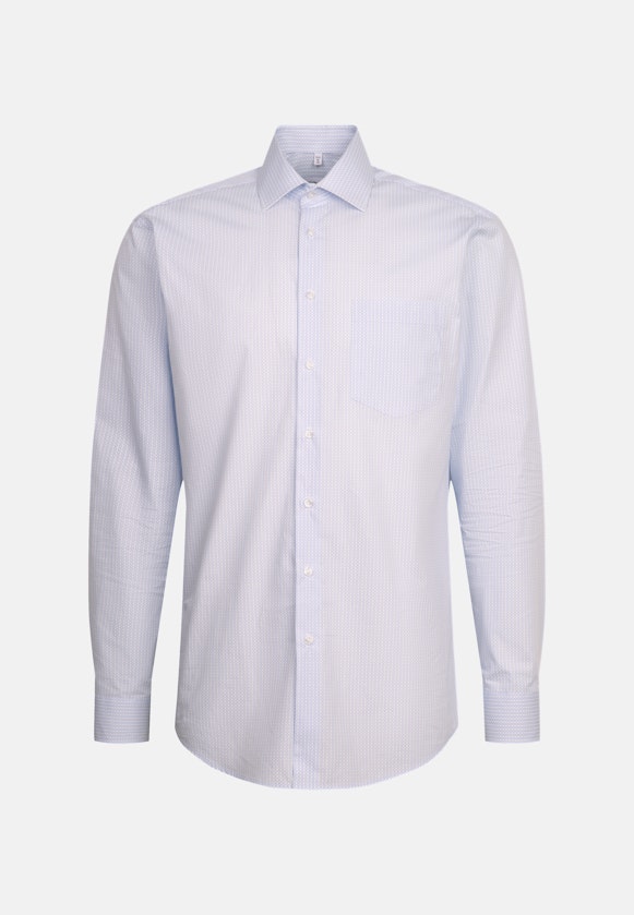 Regular Business shirt Print in Light Blue |  Seidensticker Onlineshop
