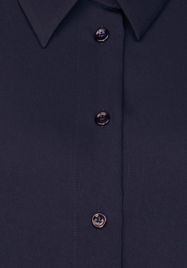 Oversized Hemdbluse aus fließender Ware in Bleu Foncé | Seidensticker Onlineshop