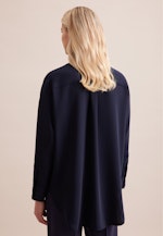 Oversized Hemdbluse aus fließender Ware in Bleu Foncé |  Seidensticker Onlineshop