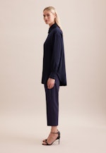 Oversized Hemdbluse aus fließender Ware in Bleu Foncé |  Seidensticker Onlineshop
