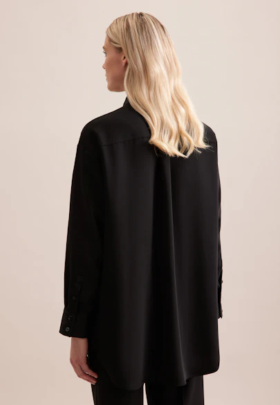 Chemise blouse oversize en matière fluide in Noir | Seidensticker Onlineshop