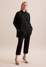 Oversized Hemdbluse aus fließender Ware in Noir |  Seidensticker Onlineshop