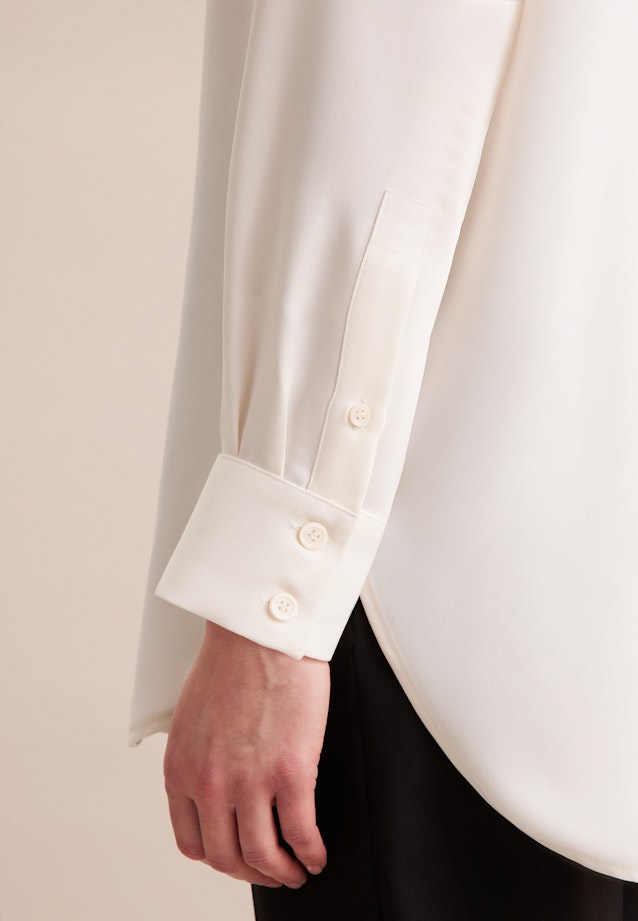Oversized Hemdbluse aus fließender Ware in Ecru |  Seidensticker Onlineshop