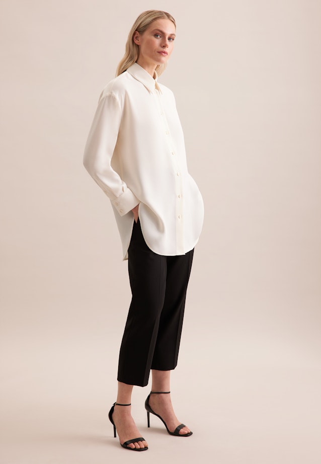 Oversized Hemdbluse aus fließender Ware in Ecru |  Seidensticker Onlineshop