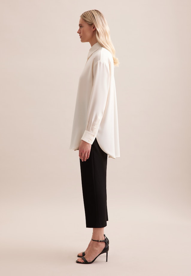 Oversized Hemdbluse aus fließender Ware in Ecru |  Seidensticker Onlineshop