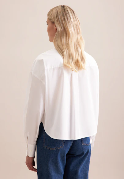 Hemdbluse Uni in Weiß |  Seidensticker Onlineshop