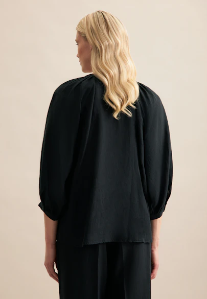 Shirt Blouse Uni in Black |  Seidensticker Onlineshop