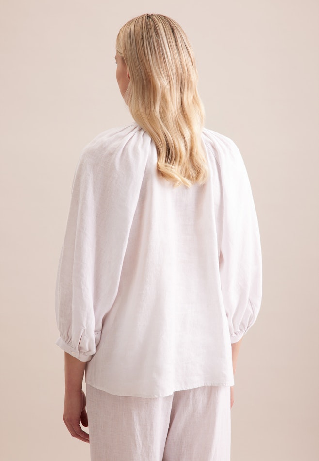 Crew Neck Shirt Blouse in White | Seidensticker online shop