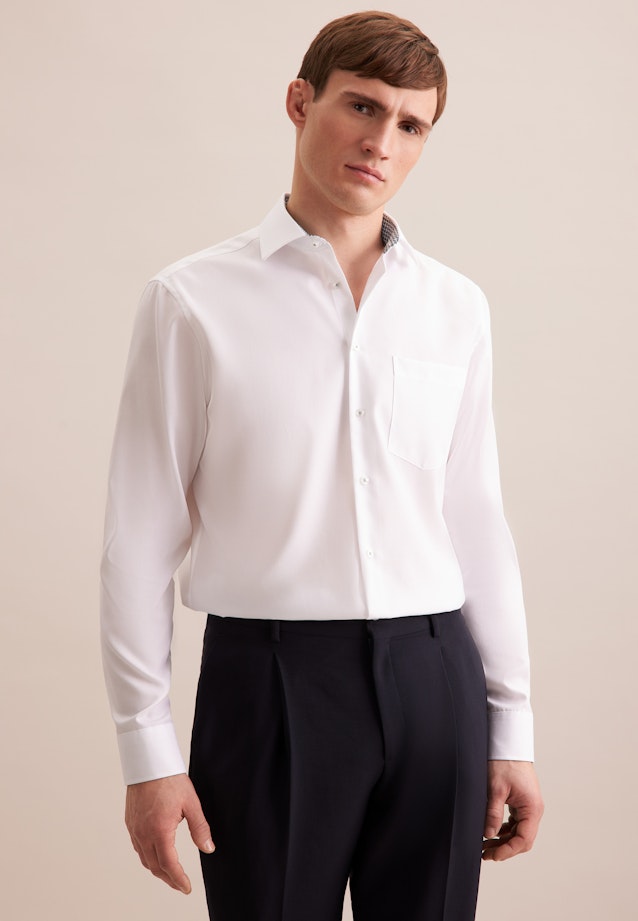 Regular Chemise d'affaires Structure in Blanc |  Seidensticker Onlineshop