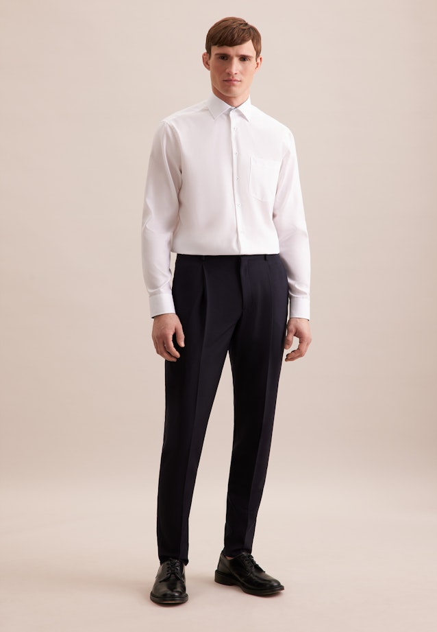 Regular Business shirt Structure in White |  Seidensticker Onlineshop