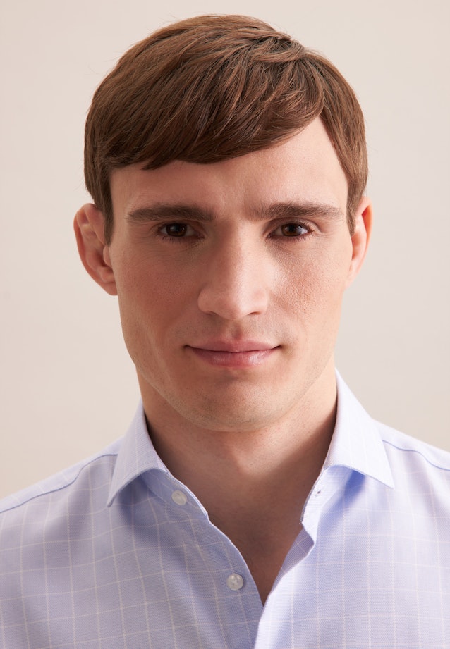 Slim Chemise d'affaires carreaux in Bleu Clair |  Seidensticker Onlineshop