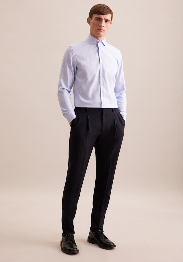 Slim Business Shirt Check in Light Blue | Seidensticker Onlineshop