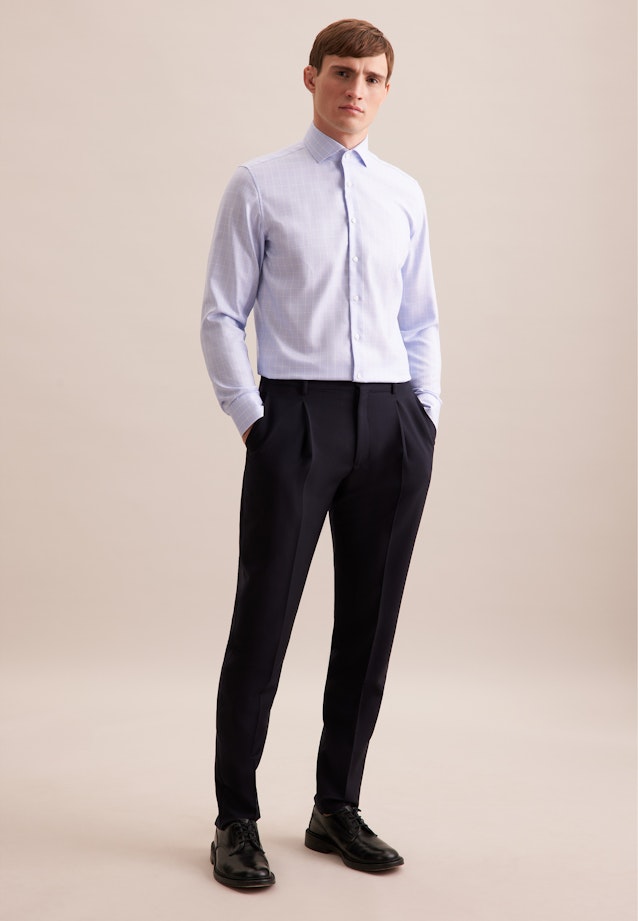 Slim Chemise d'affaires carreaux in Bleu Clair |  Seidensticker Onlineshop