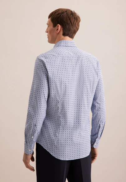 Slim Chemise Performance Imprimé in Bleu Clair | Seidensticker Onlineshop