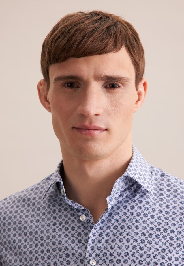 Slim Chemise Performance Imprimé in Bleu Clair |  Seidensticker Onlineshop