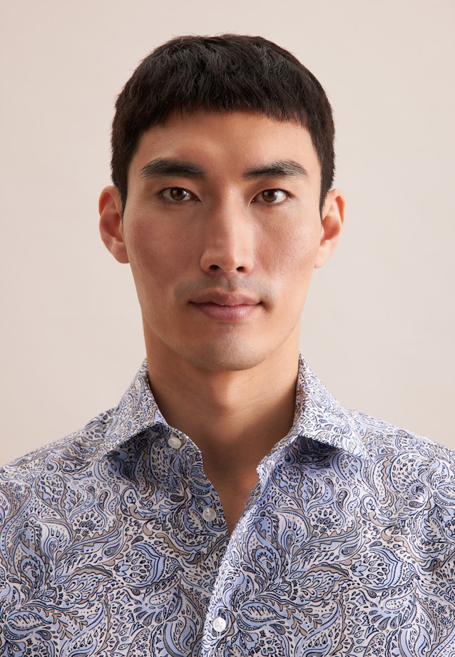 Regular Business shirt Floral in Light Blue |  Seidensticker Onlineshop