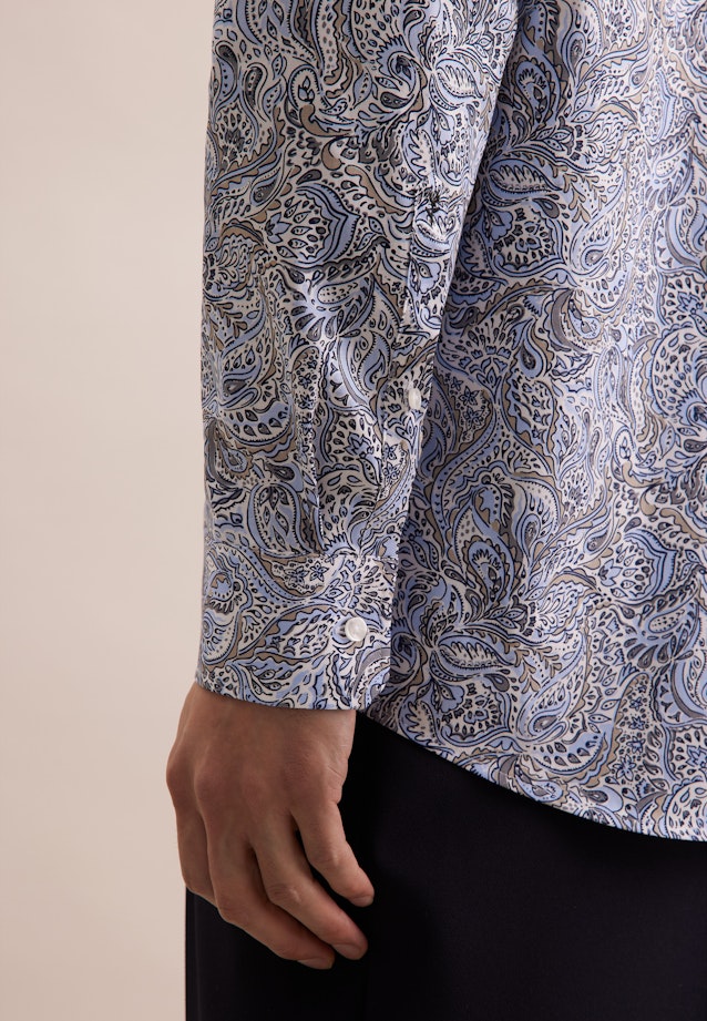 Regular Business shirt Floral in Light Blue |  Seidensticker Onlineshop
