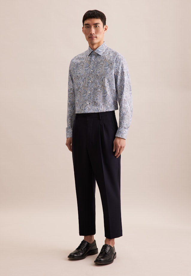 Regular Business shirt Floral in Light Blue |  Seidensticker Onlineshop