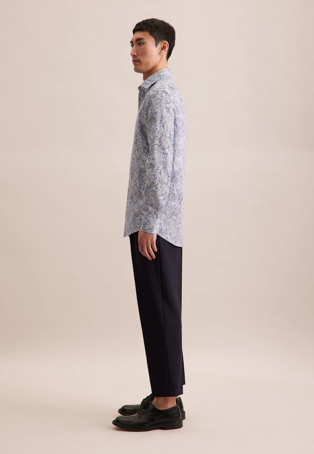 Regular Chemise d'affaires Floral in Bleu Clair |  Seidensticker Onlineshop