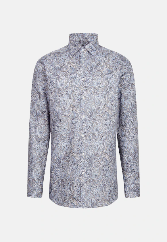 Regular Chemise d'affaires Floral in Bleu Clair |  Seidensticker Onlineshop