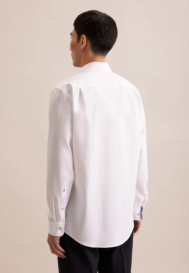 Regular Chemise d'affaires Uni in Blanc |  Seidensticker Onlineshop