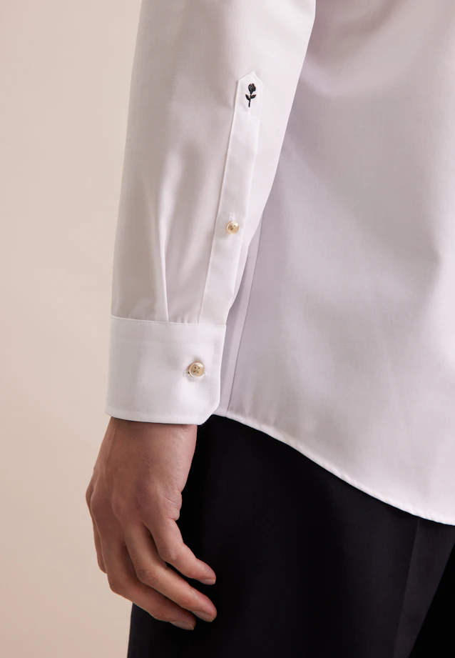 Regular Chemise d'affaires Uni in Blanc |  Seidensticker Onlineshop