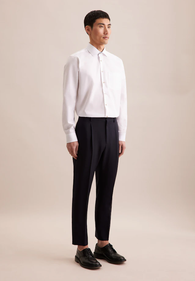 Regular Chemise d'affaires Uni in Blanc |  Seidensticker Onlineshop