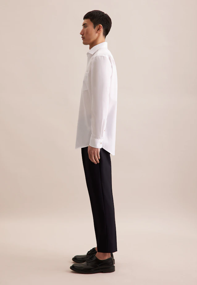 Regular Chemise d'affaires Uni in Blanc |  Seidensticker Onlineshop