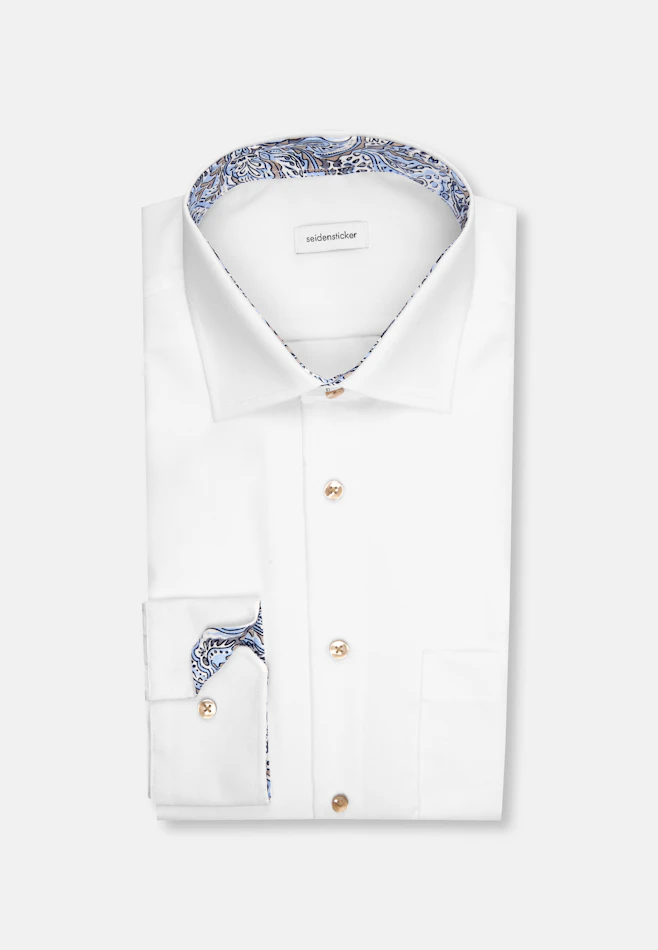Regular Chemise d'affaires Uni dans Blanc | Boutique en ligne Seidensticker