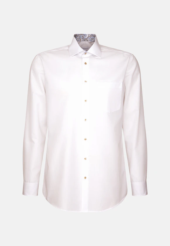 Regular Chemise d'affaires Uni in Blanc |  Seidensticker Onlineshop