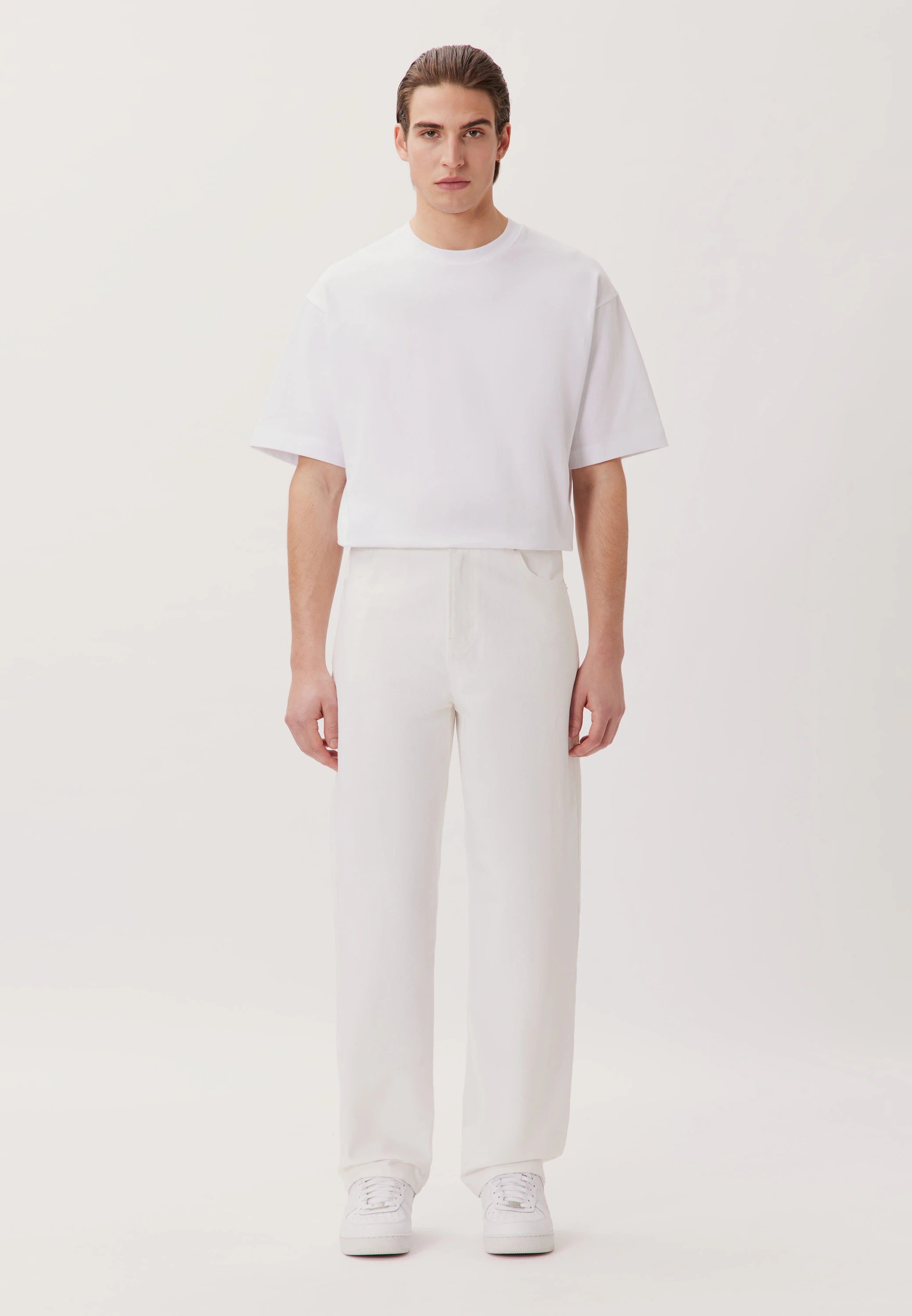 Oversized 5-Pocket Denim Uni Weiß