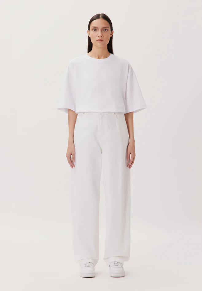 Oversized 5-Pocket Denim Uni in Weiß | Seidensticker Onlineshop