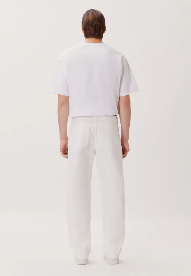 Oversized 5-Pocket Denim Uni in Weiß |  Seidensticker Onlineshop