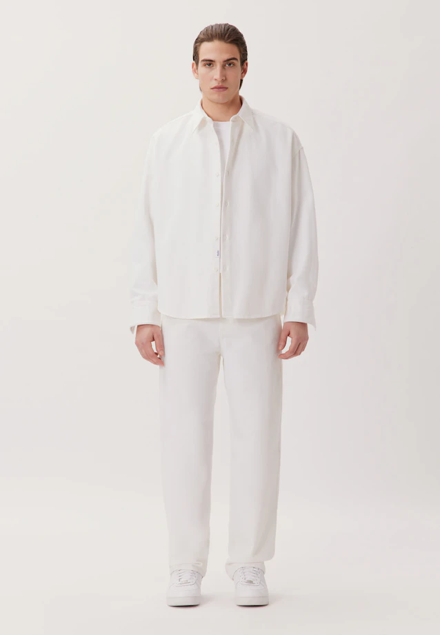 Oversized 5-Pocket Denim Uni in Weiß |  Seidensticker Onlineshop