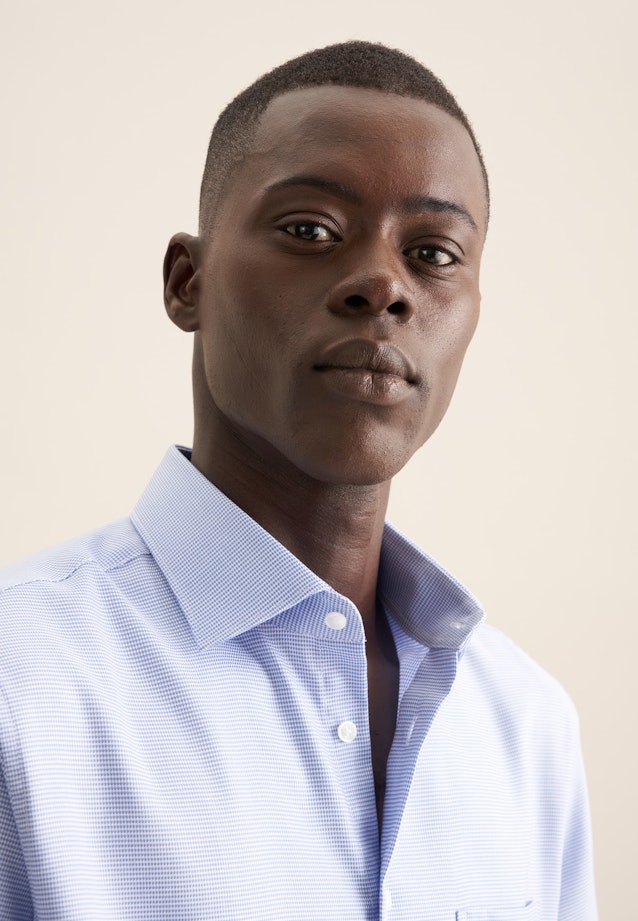 Regular Chemise d'affaires Uni in Bleu Clair |  Seidensticker Onlineshop