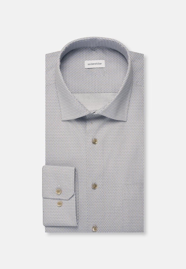 Comfort Business Hemd Druck in Beige |  Seidensticker Onlineshop