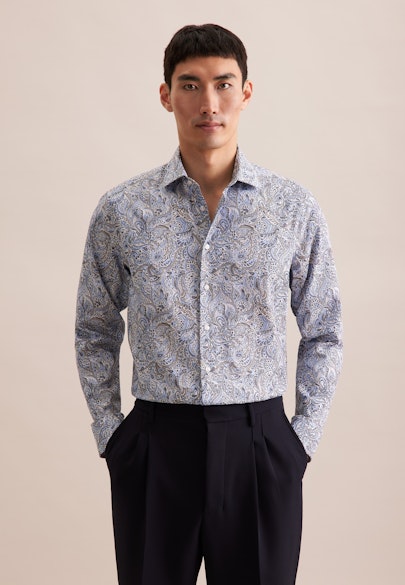 Comfort Business shirt Floral in Light Blue |  Seidensticker Onlineshop
