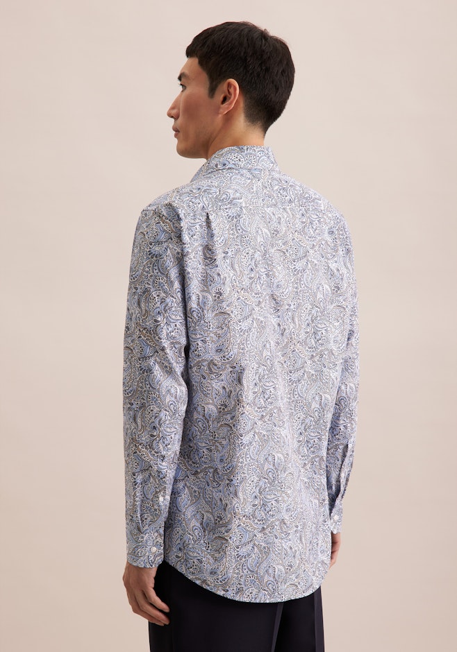 Comfort Business Hemd Floral in Hellblau | Seidensticker Onlineshop