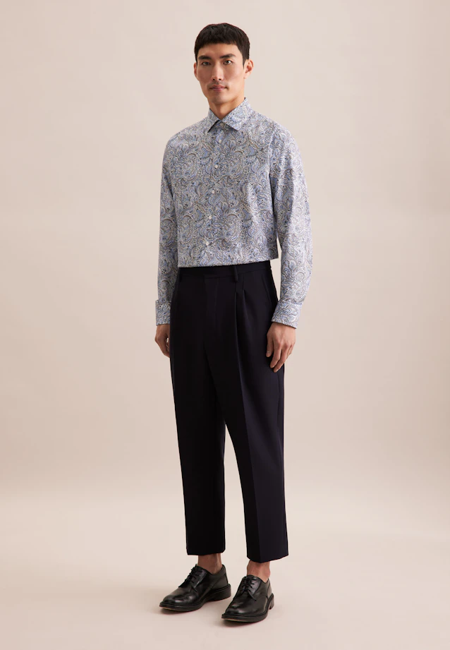 Comfort Business Hemd Floral in Hellblau |  Seidensticker Onlineshop