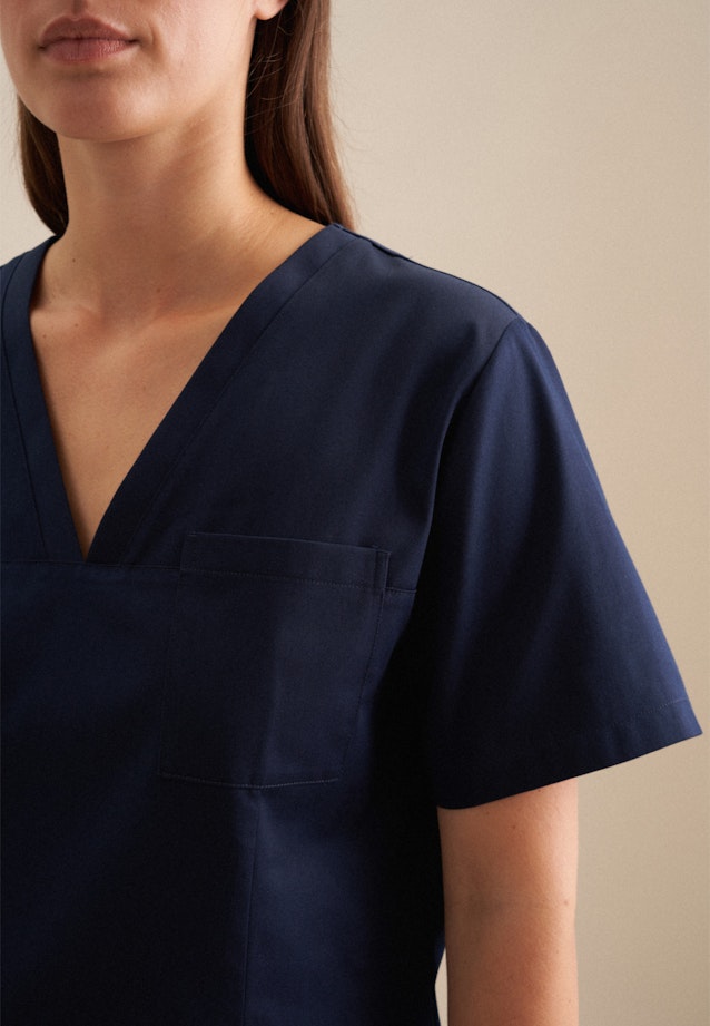 Regular Tunique Uni in Bleu Foncé |  Seidensticker Onlineshop