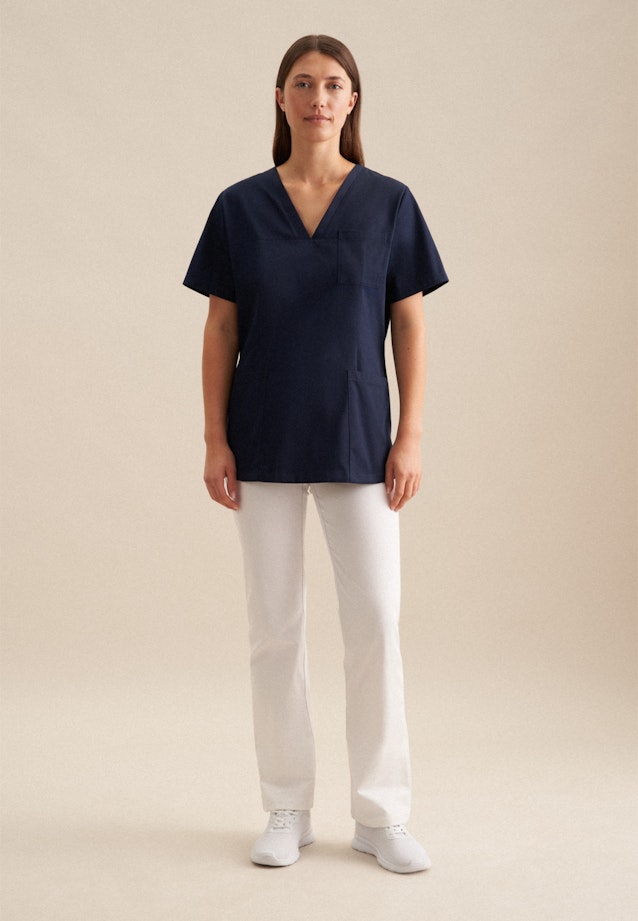 Kasack aus Baumwolltwill in Dunkelblau |  Seidensticker Onlineshop