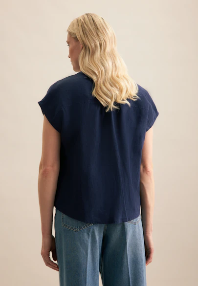 Hemdbluse Uni in Dunkelblau |  Seidensticker Onlineshop